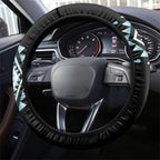 Aotearoa Atua Tangaroa Steering Wheel Cover Maori God Of The Sea Taniko Motifs