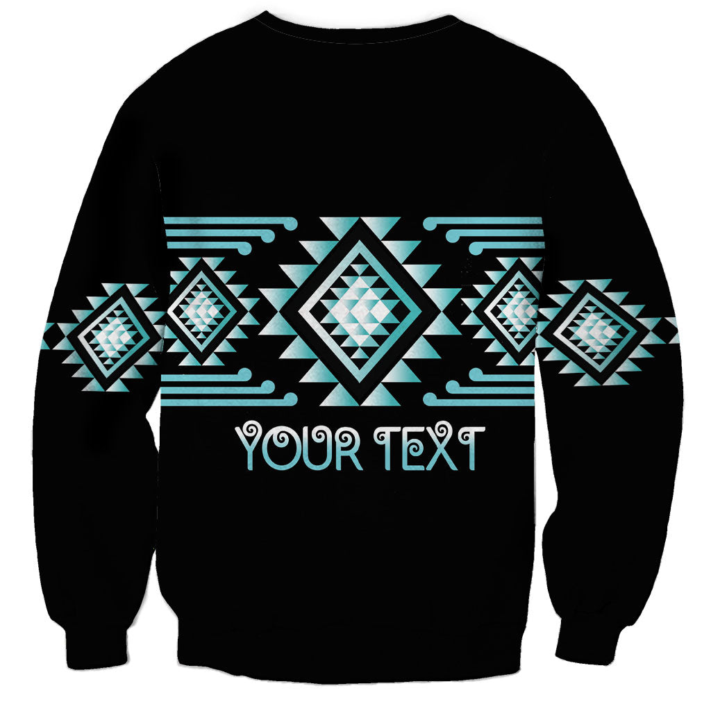 Aotearoa Atua Tangaroa Personalised Sweatshirt Maori God Of The Sea Taniko Motifs