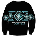 Aotearoa Atua Tangaroa Personalised Sweatshirt Maori God Of The Sea Taniko Motifs