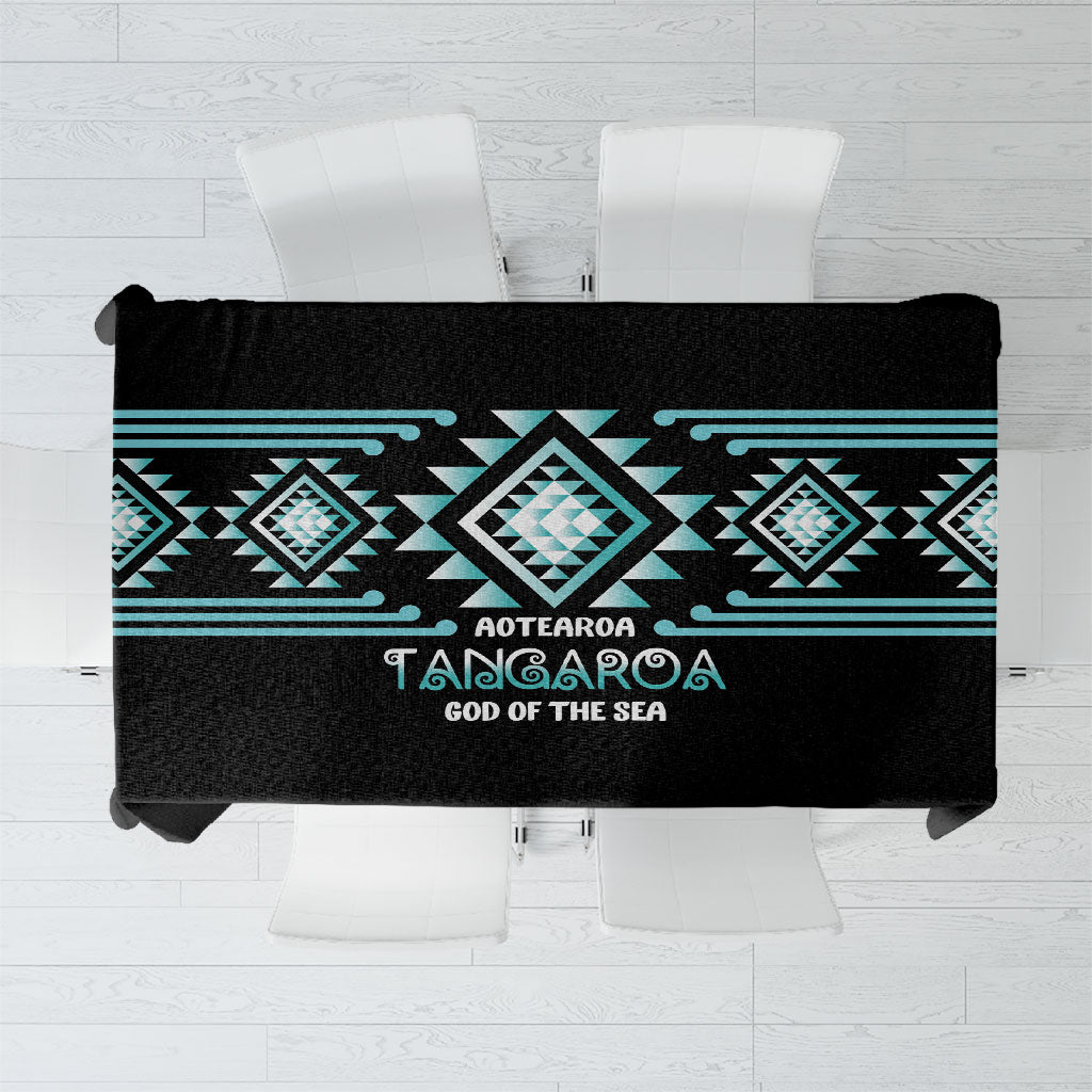 Aotearoa Atua Tangaroa Tablecloth Maori God Of The Sea Taniko Motifs