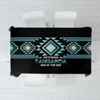 Aotearoa Atua Tangaroa Tablecloth Maori God Of The Sea Taniko Motifs