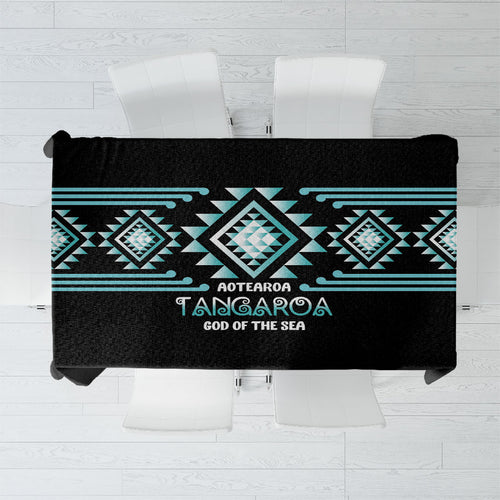 Aotearoa Atua Tangaroa Tablecloth Maori God Of The Sea Taniko Motifs