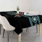 Aotearoa Atua Tangaroa Tablecloth Maori God Of The Sea Taniko Motifs