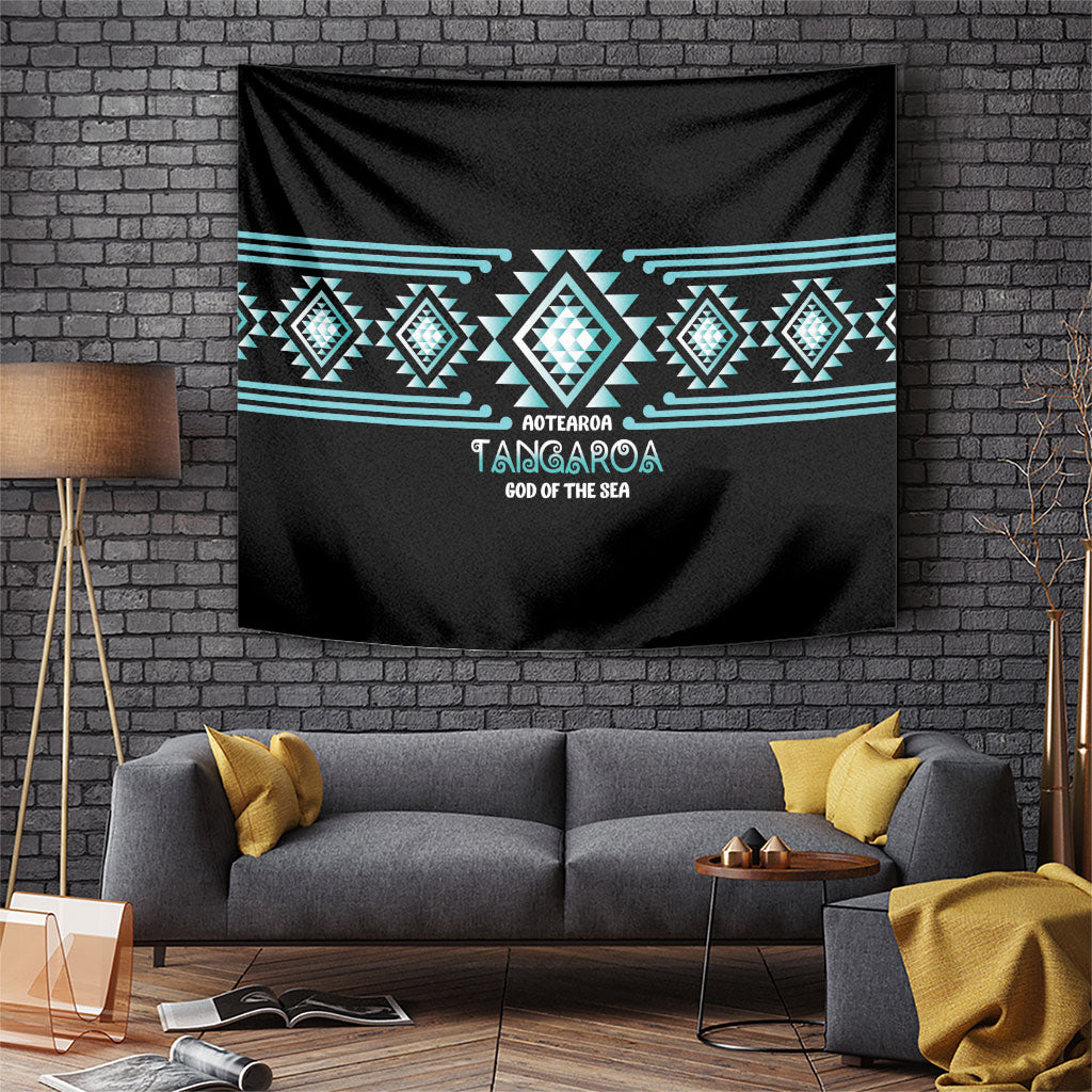 Aotearoa Atua Tangaroa Tapestry Maori God Of The Sea Taniko Motifs