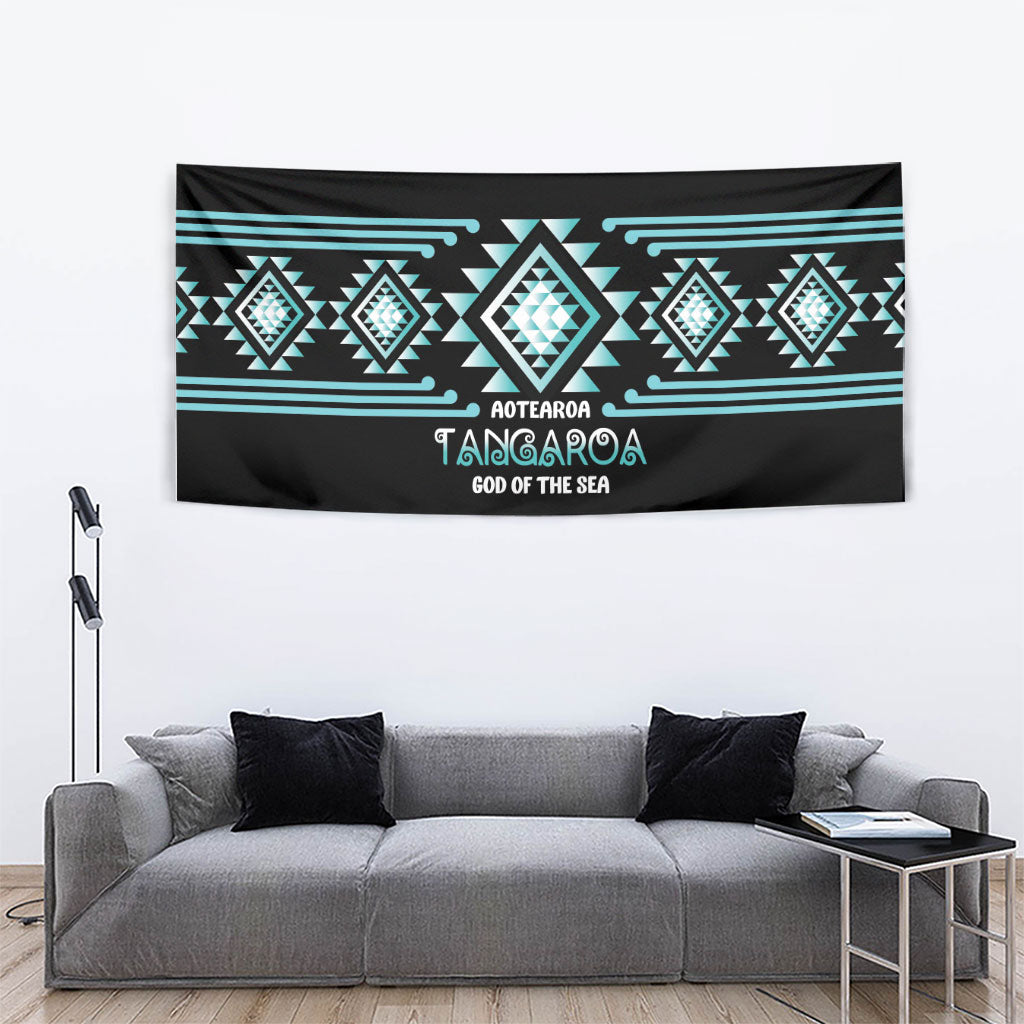 Aotearoa Atua Tangaroa Tapestry Maori God Of The Sea Taniko Motifs