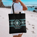 Aotearoa Atua Tangaroa Tote Bag Maori God Of The Sea Taniko Motifs