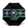 Aotearoa Atua Tangaroa Umbrella Maori God Of The Sea Taniko Motifs