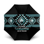 Aotearoa Atua Tangaroa Umbrella Maori God Of The Sea Taniko Motifs