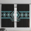 Aotearoa Atua Tangaroa Window Curtain Maori God Of The Sea Taniko Motifs