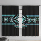 Aotearoa Atua Tangaroa Window Curtain Maori God Of The Sea Taniko Motifs