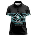 Aotearoa Atua Tangaroa Personalised Women Polo Shirt Maori God Of The Sea Taniko Motifs