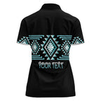 Aotearoa Atua Tangaroa Personalised Women Polo Shirt Maori God Of The Sea Taniko Motifs