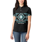 Aotearoa Atua Tangaroa Personalised Women Polo Shirt Maori God Of The Sea Taniko Motifs