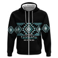 Aotearoa Atua Tangaroa Personalised Zip Hoodie Maori God Of The Sea Taniko Motifs