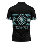 Aotearoa Atua Tangaroa Personalised Zipper Polo Shirt Maori God Of The Sea Taniko Motifs