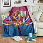 Personalised AFL Brisbane Lions Blanket 2024 We Are The Champions - Trophy Style