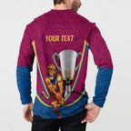 Personalised AFL Brisbane Lions Button Sweatshirt 2024 We Are The Champions - Trophy Style
