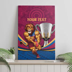 Personalised AFL Brisbane Lions Canvas Wall Art 2024 We Are The Champions - Trophy Style