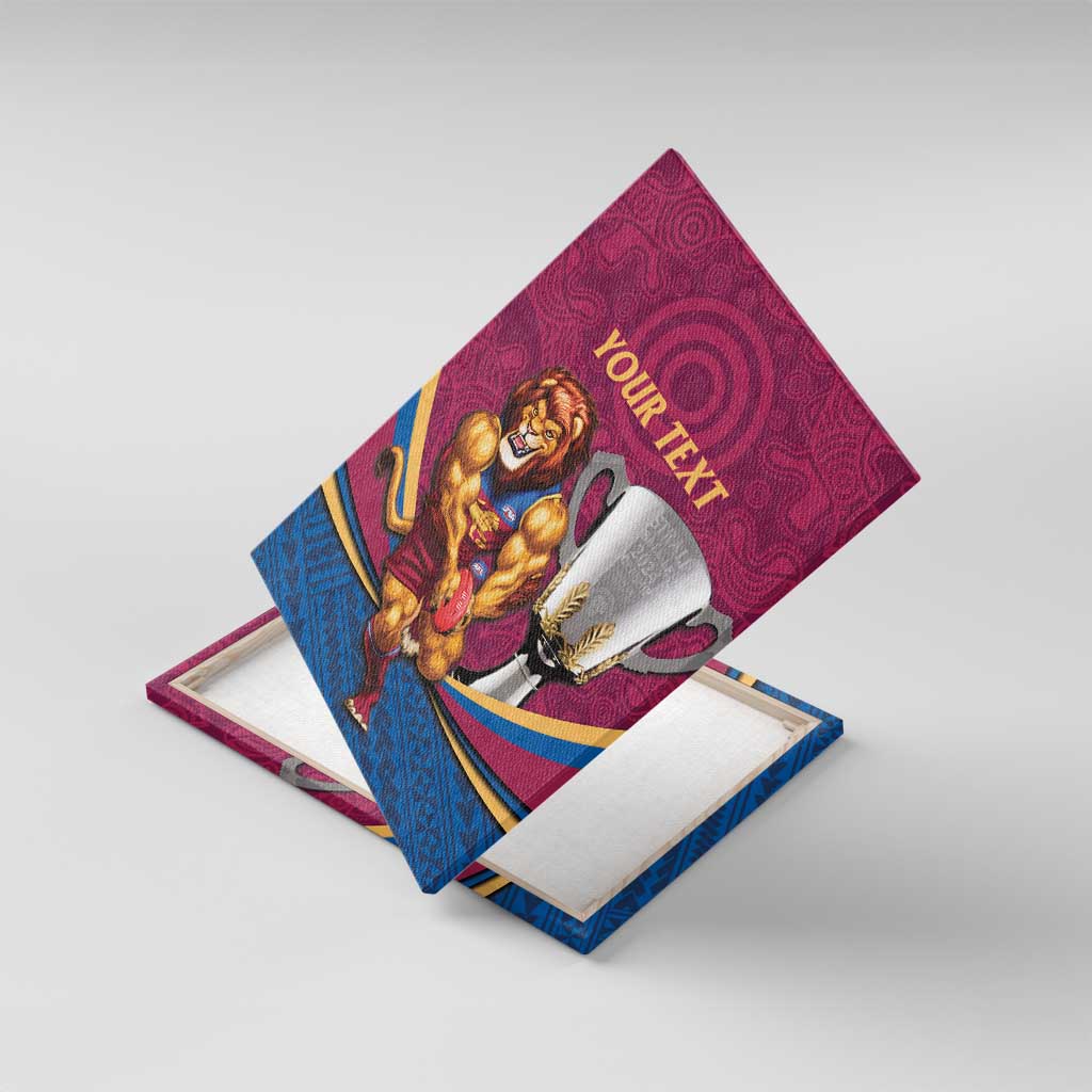 Personalised AFL Brisbane Lions Canvas Wall Art 2024 We Are The Champions - Trophy Style