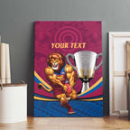 Personalised AFL Brisbane Lions Canvas Wall Art 2024 We Are The Champions - Trophy Style