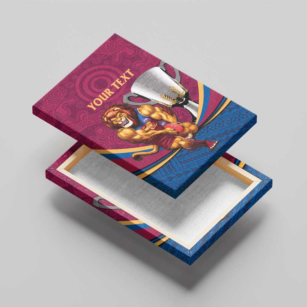 Personalised AFL Brisbane Lions Canvas Wall Art 2024 We Are The Champions - Trophy Style