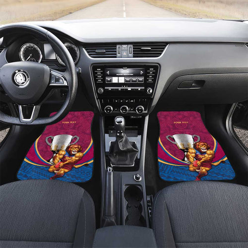 Personalised AFL Brisbane Lions Car Mats 2024 We Are The Champions - Trophy Style