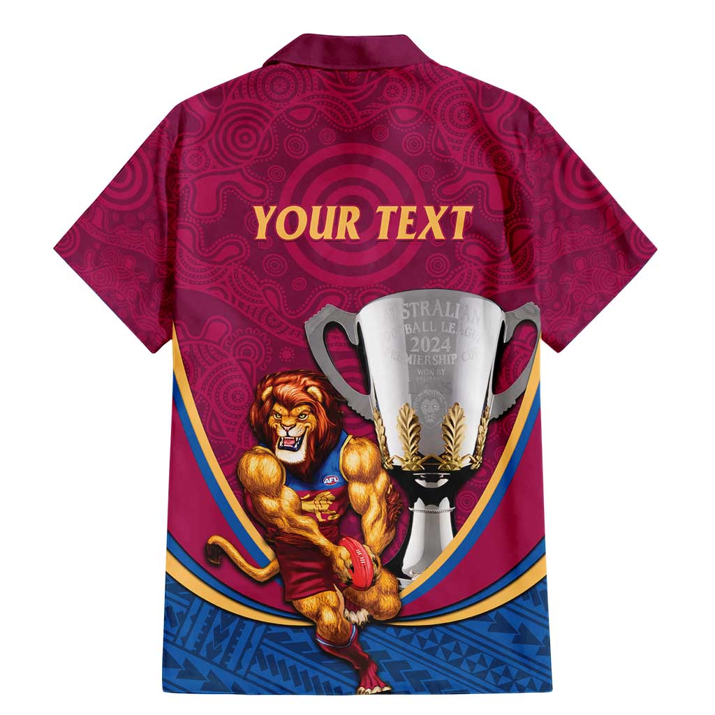 Personalised AFL Brisbane Lions Family Matching Mermaid Dress and Hawaiian Shirt 2024 We Are The Champions - Trophy Style