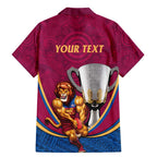 Personalised AFL Brisbane Lions Family Matching Mermaid Dress and Hawaiian Shirt 2024 We Are The Champions - Trophy Style