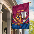Personalised AFL Brisbane Lions Garden Flag 2024 We Are The Champions - Trophy Style