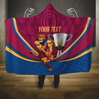 Personalised AFL Brisbane Lions Hooded Blanket 2024 We Are The Champions - Trophy Style
