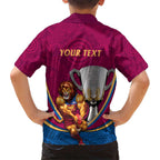 Personalised AFL Brisbane Lions Kid Hawaiian Shirt 2024 We Are The Champions - Trophy Style