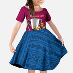 Personalised AFL Brisbane Lions Kid Short Sleeve Dress 2024 We Are The Champions - Trophy Style