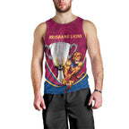 Personalised AFL Brisbane Lions Men Tank Top 2024 We Are The Champions - Trophy Style