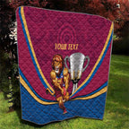 Personalised AFL Brisbane Lions Quilt 2024 We Are The Champions - Trophy Style