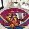 Personalised AFL Brisbane Lions Round Carpet 2024 We Are The Champions - Trophy Style