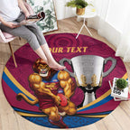 Personalised AFL Brisbane Lions Round Carpet 2024 We Are The Champions - Trophy Style