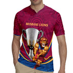 Personalised AFL Brisbane Lions Rugby Jersey 2024 We Are The Champions - Trophy Style