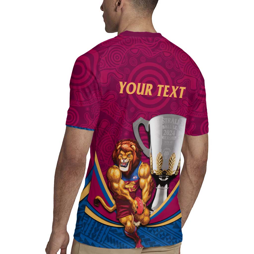 Personalised AFL Brisbane Lions Rugby Jersey 2024 We Are The Champions - Trophy Style