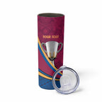 Personalised AFL Brisbane Lions Skinny Tumbler 2024 We Are The Champions - Trophy Style