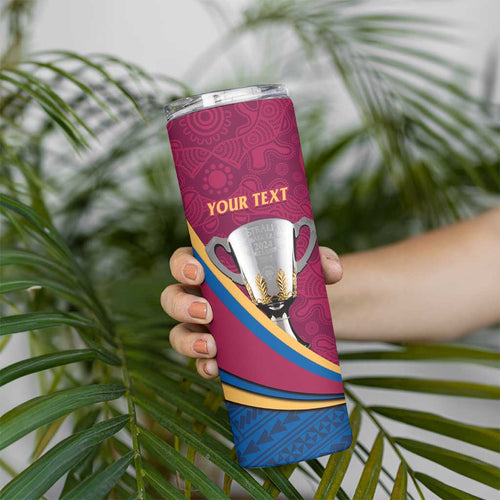Personalised AFL Brisbane Lions Skinny Tumbler 2024 We Are The Champions - Trophy Style