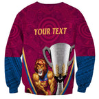 Personalised AFL Brisbane Lions Sweatshirt 2024 We Are The Champions - Trophy Style
