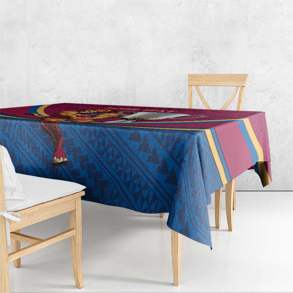Personalised AFL Brisbane Lions Tablecloth 2024 We Are The Champions - Trophy Style