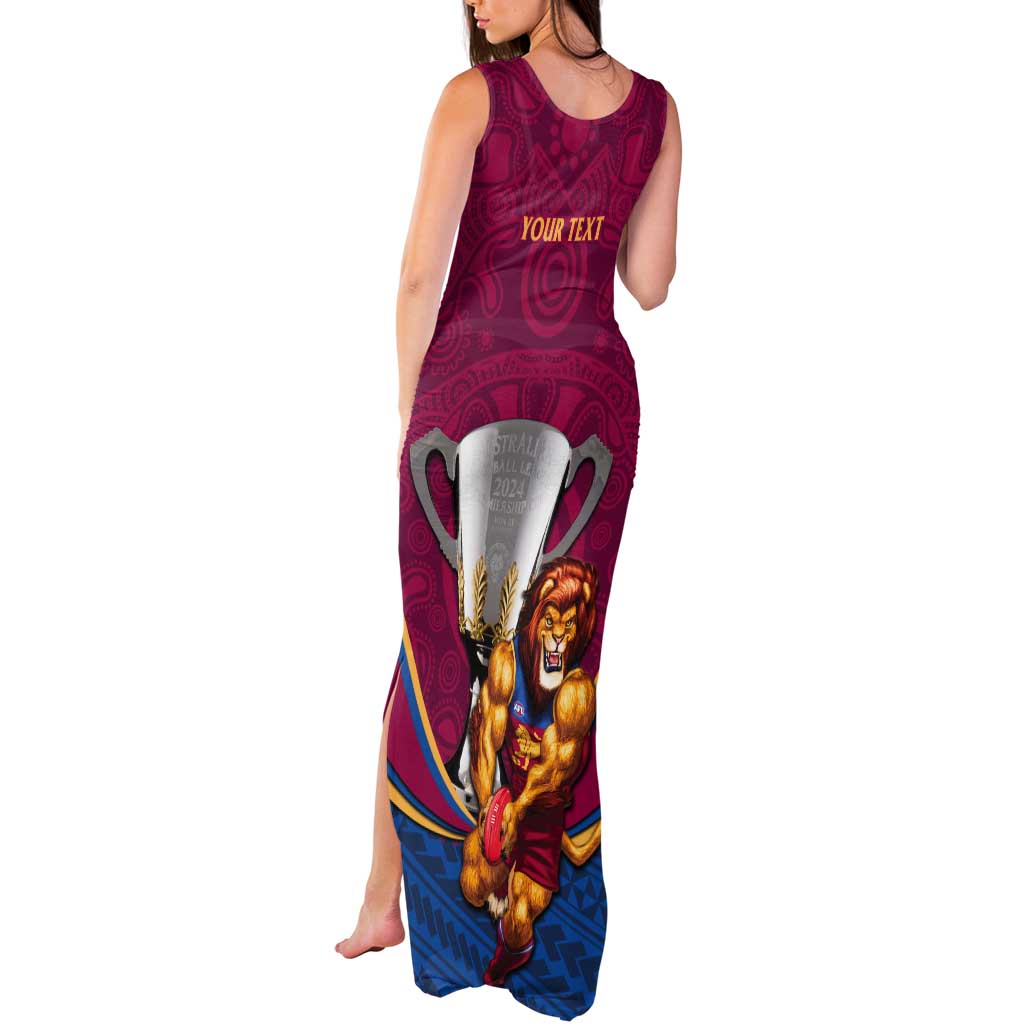 Personalised AFL Brisbane Lions Tank Maxi Dress 2024 We Are The Champions - Trophy Style