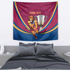 Personalised AFL Brisbane Lions Tapestry 2024 We Are The Champions - Trophy Style
