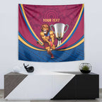 Personalised AFL Brisbane Lions Tapestry 2024 We Are The Champions - Trophy Style