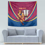 Personalised AFL Brisbane Lions Tapestry 2024 We Are The Champions - Trophy Style