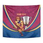 Personalised AFL Brisbane Lions Tapestry 2024 We Are The Champions - Trophy Style