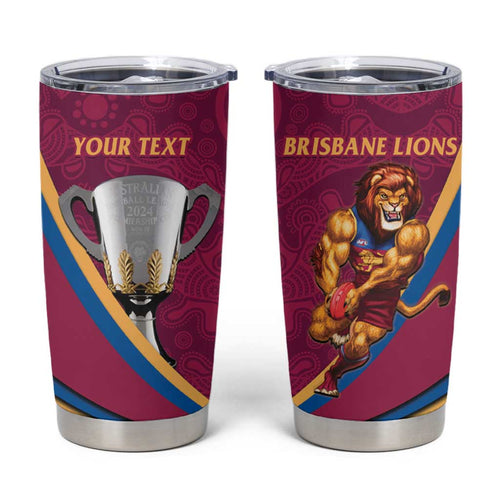 Personalised AFL Brisbane Lions Tumbler Cup 2024 We Are The Champions - Trophy Style
