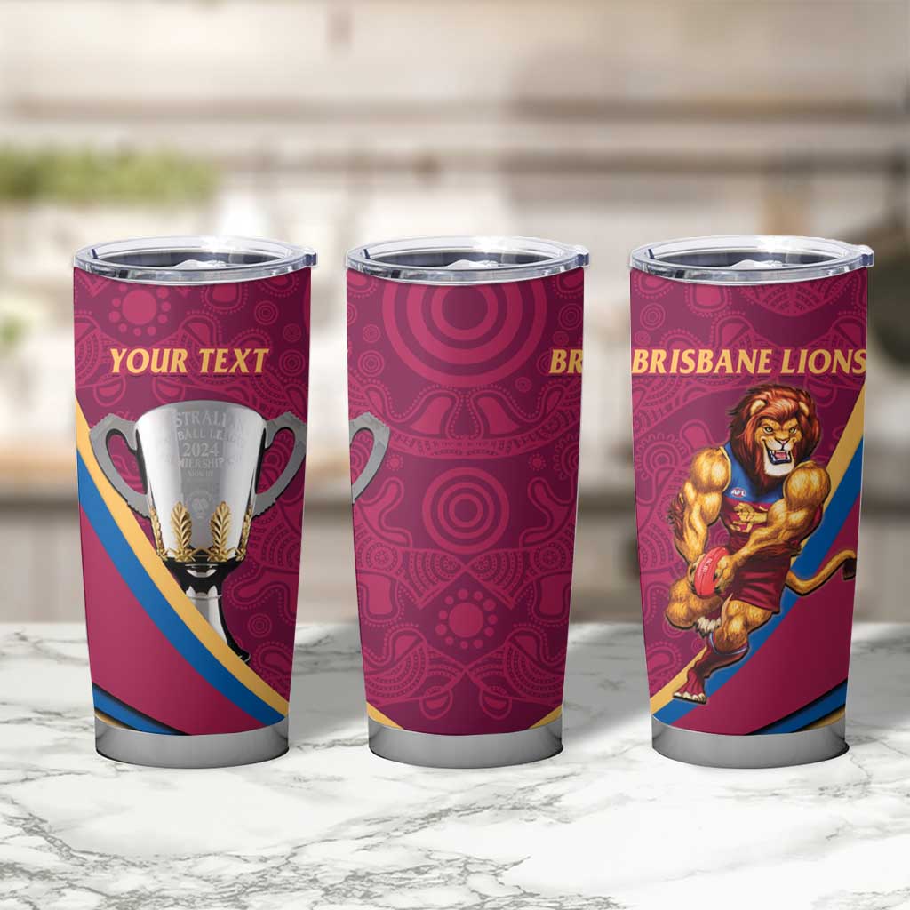 Personalised AFL Brisbane Lions Tumbler Cup 2024 We Are The Champions - Trophy Style