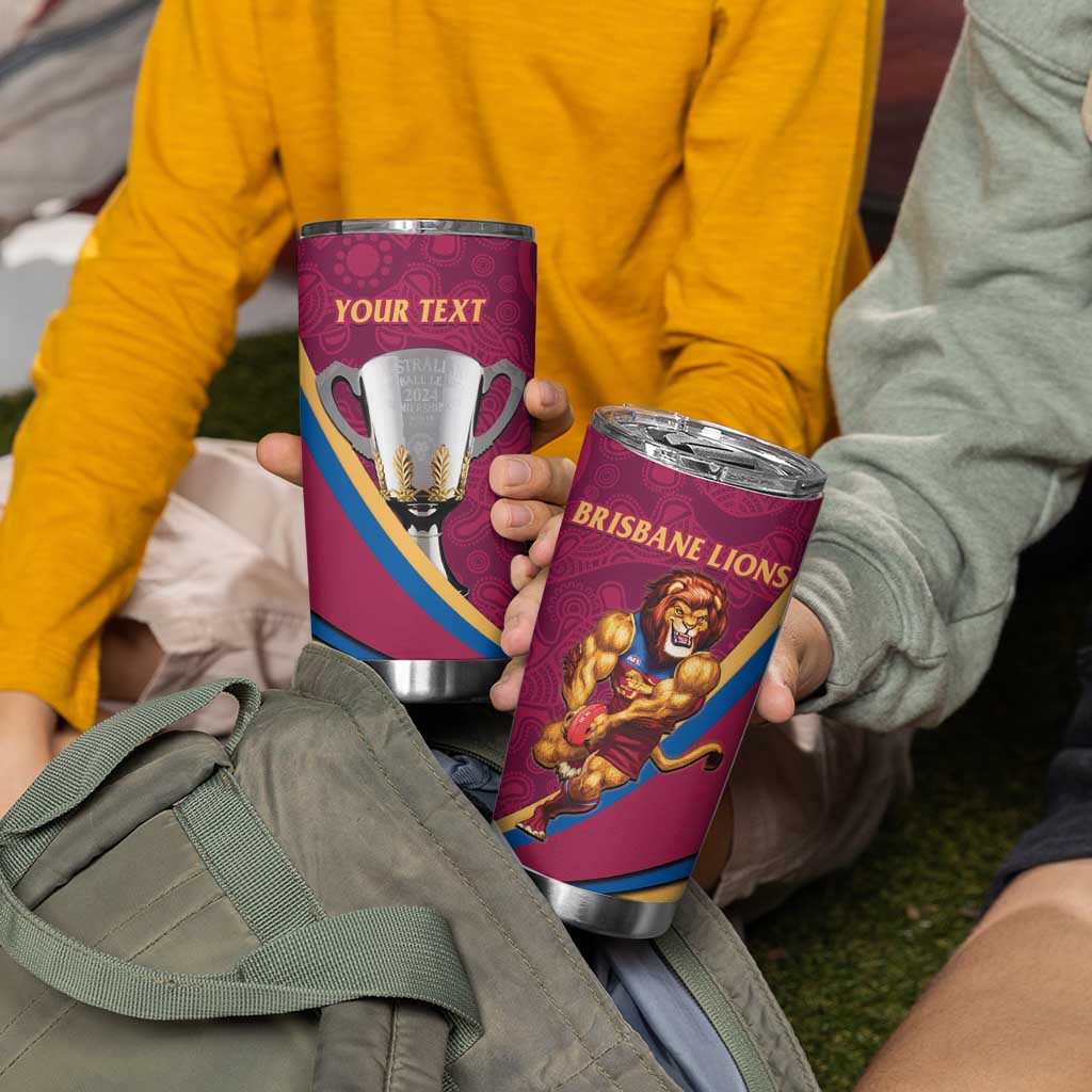 Personalised AFL Brisbane Lions Tumbler Cup 2024 We Are The Champions - Trophy Style